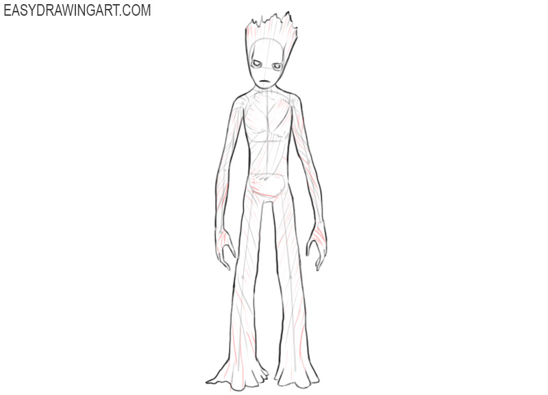 groot drawing step by step 