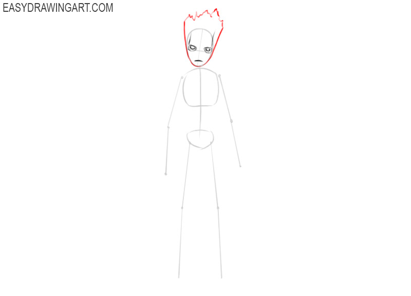 how to draw groot from guardians of the galaxy