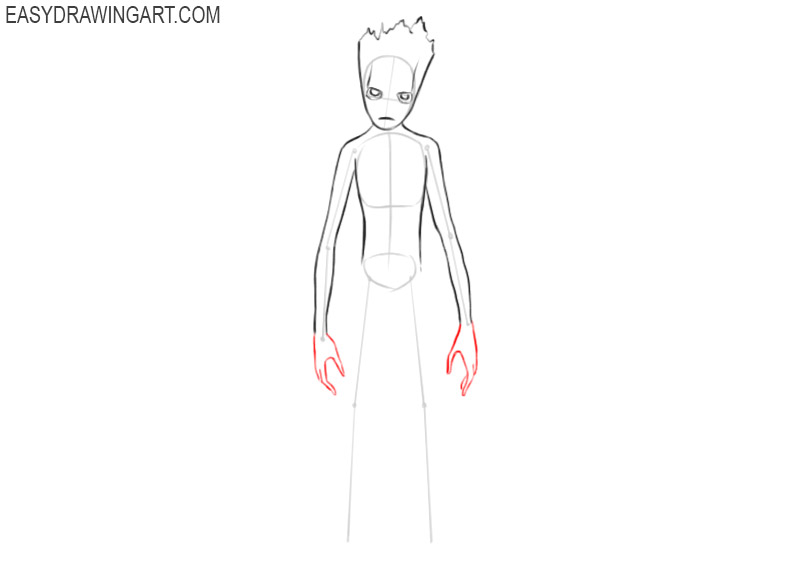 how to draw groot easy step by step 