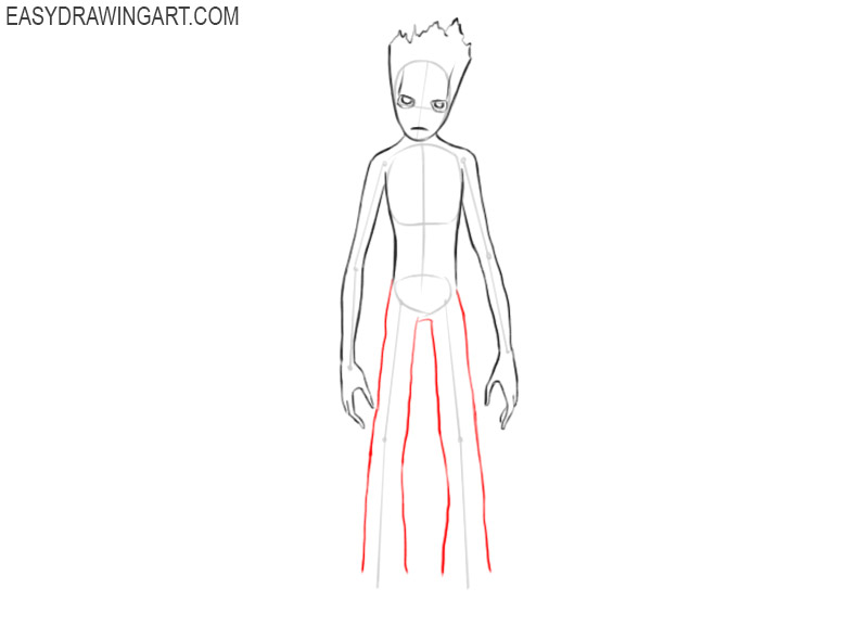 how to draw marvel groot 