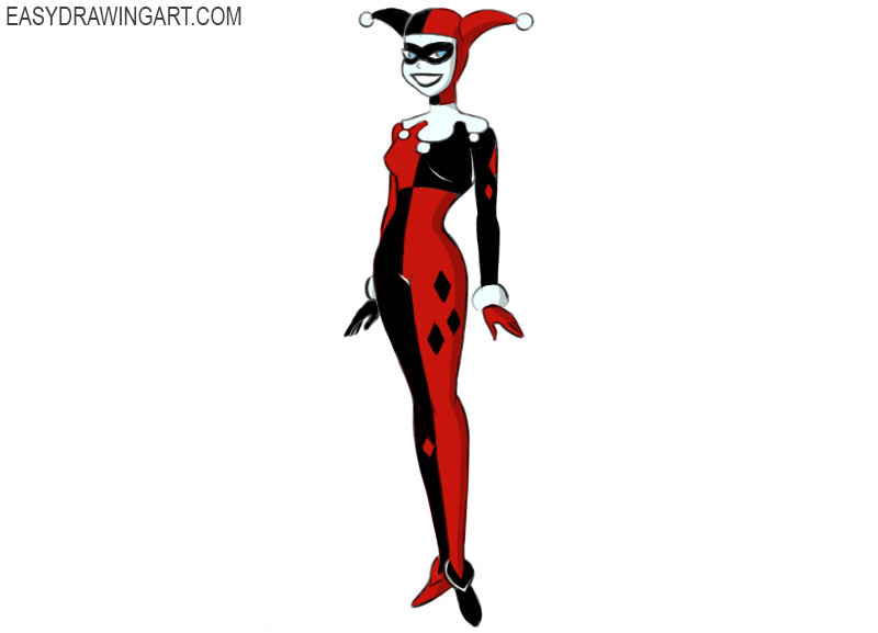 how to draw Harley Quinn