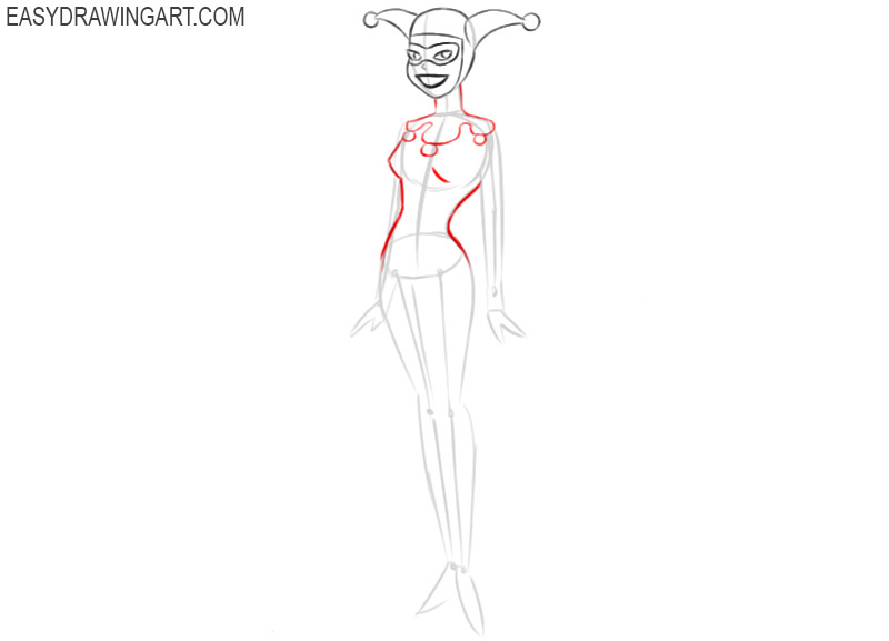 how to draw harley quinn step by step from suicide squad