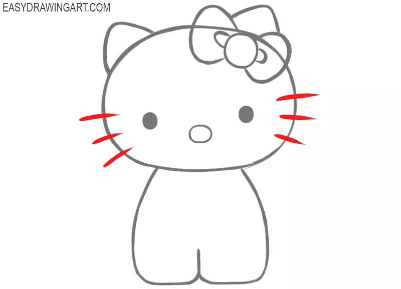 how to draw hello kitty basic 