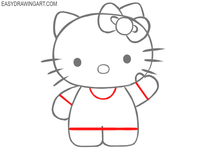 how to draw hello kitty for beginners 
