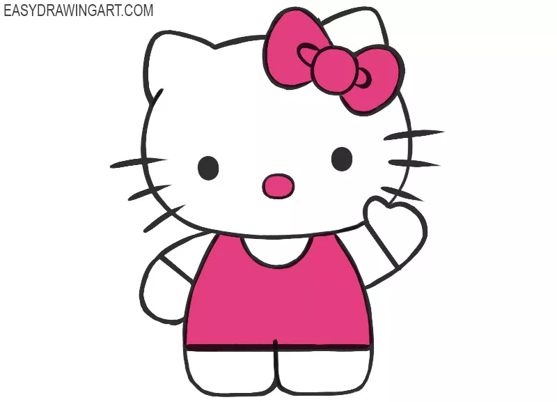 How To Draw Hello Kitty Face Step By Step - How to draw hello kitty