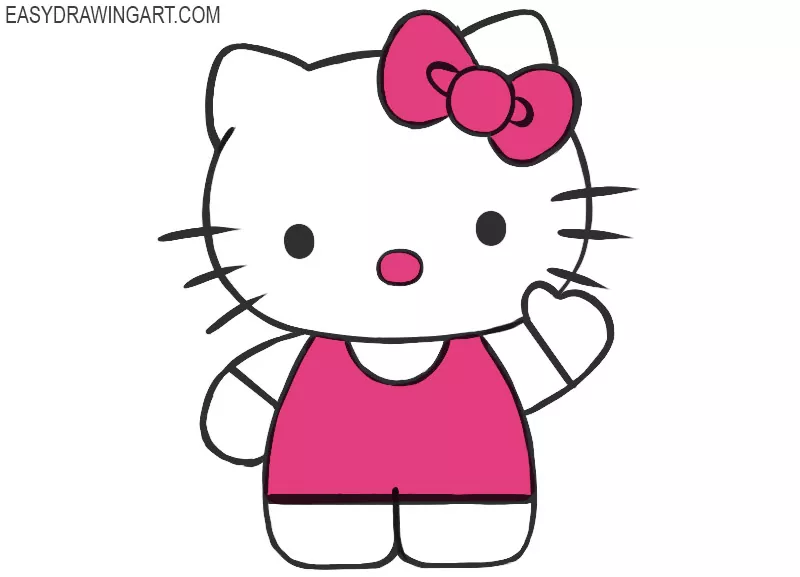 How to Draw Hello Kitty - Easy Drawing Art