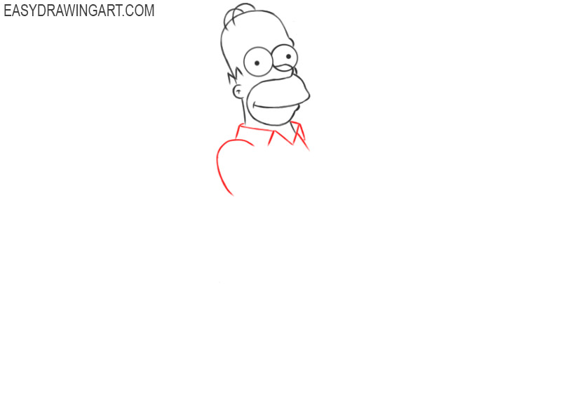how to draw homer simpson easy 