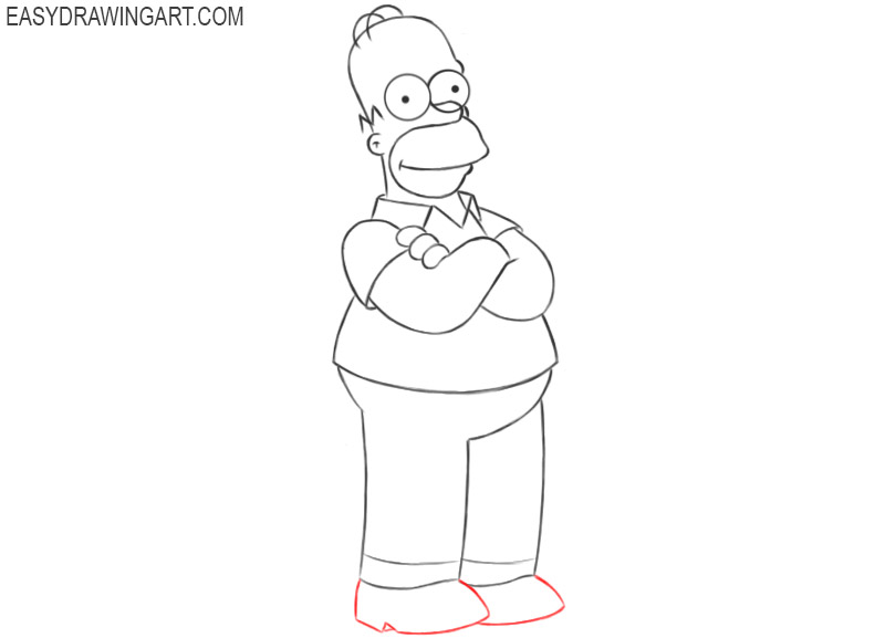 homer simpson drawing tutorial
