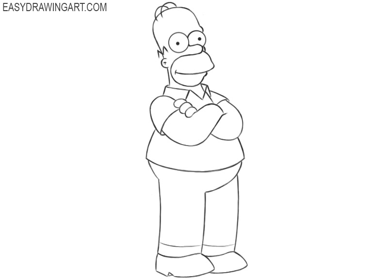 homer simpson drawing color
