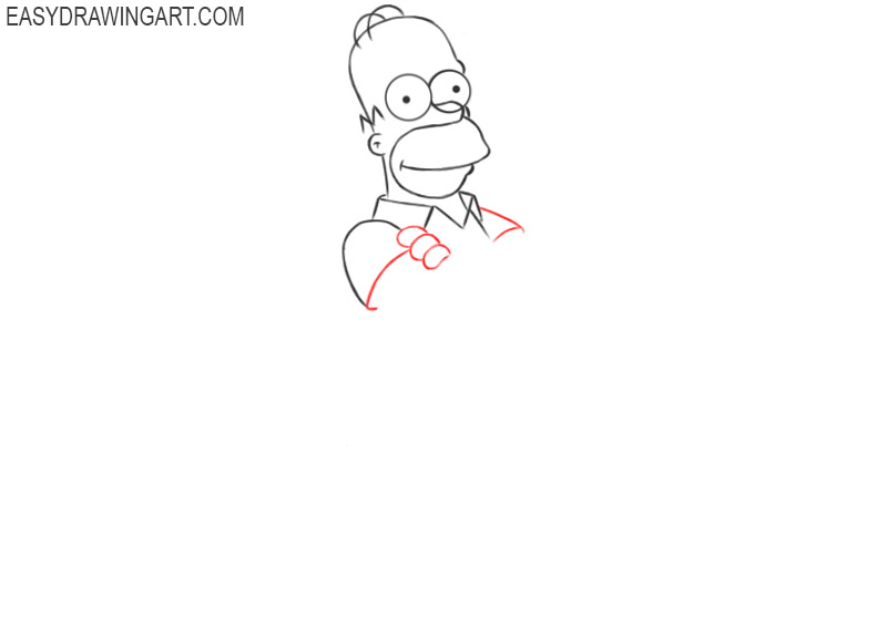 steps on how to draw homer simpson