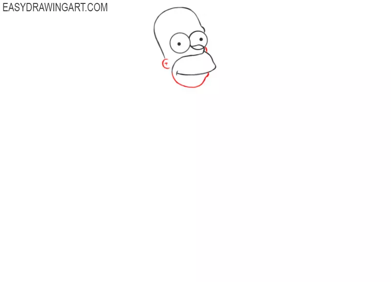 how to draw homer simpson step by step easy 