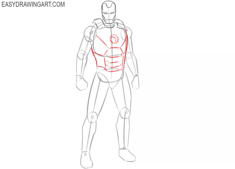 how to draw iron man comic style