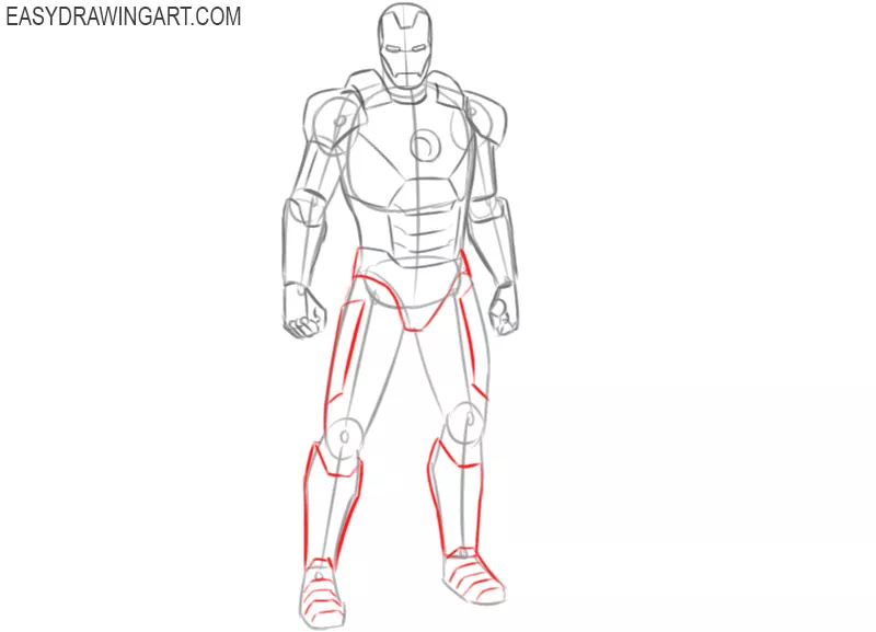 how to draw iron man easy drawing tutorials