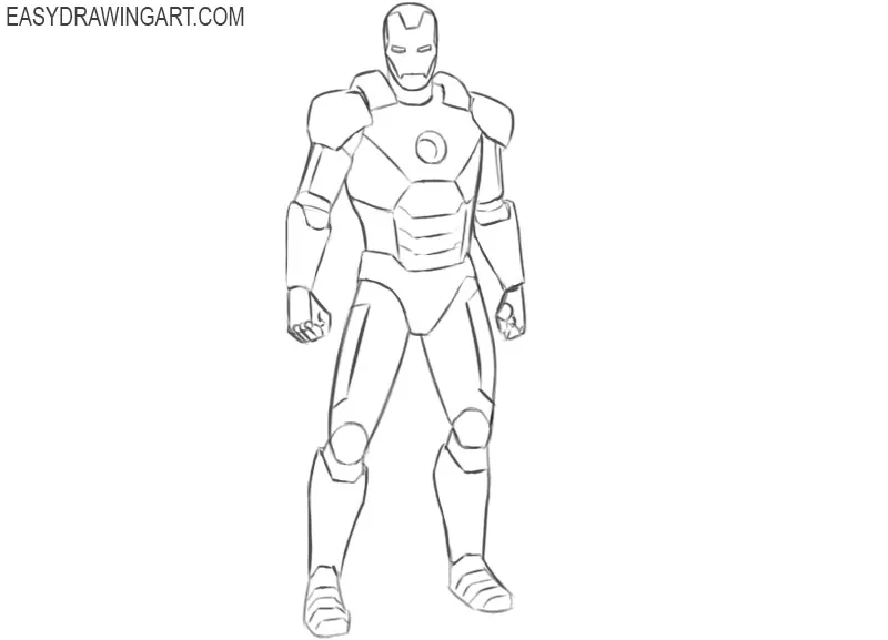how to draw iron man easy drawing