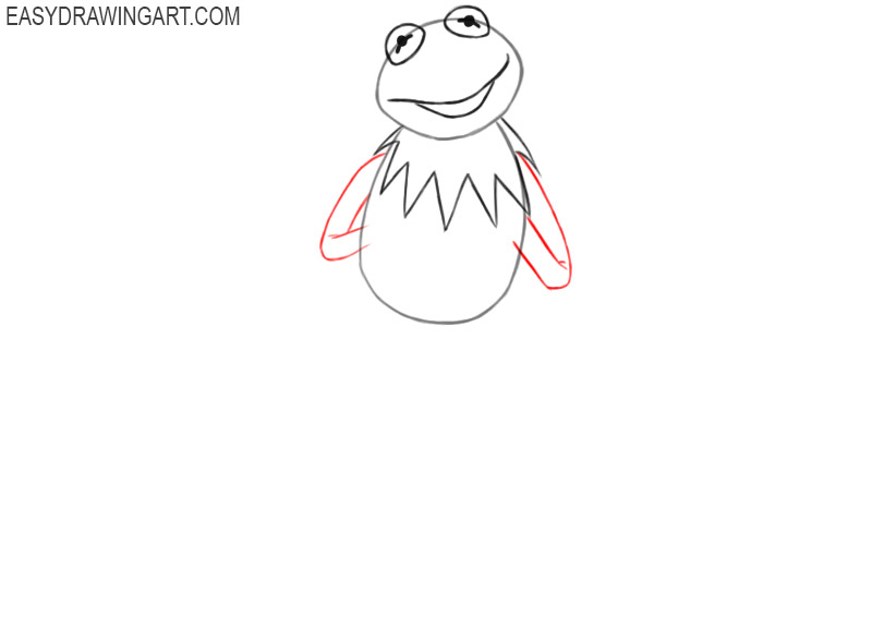 how to draw kermit the frog cartoon 