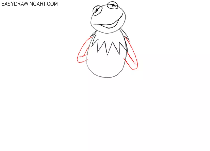 how to draw kermit the frog cartoon 
