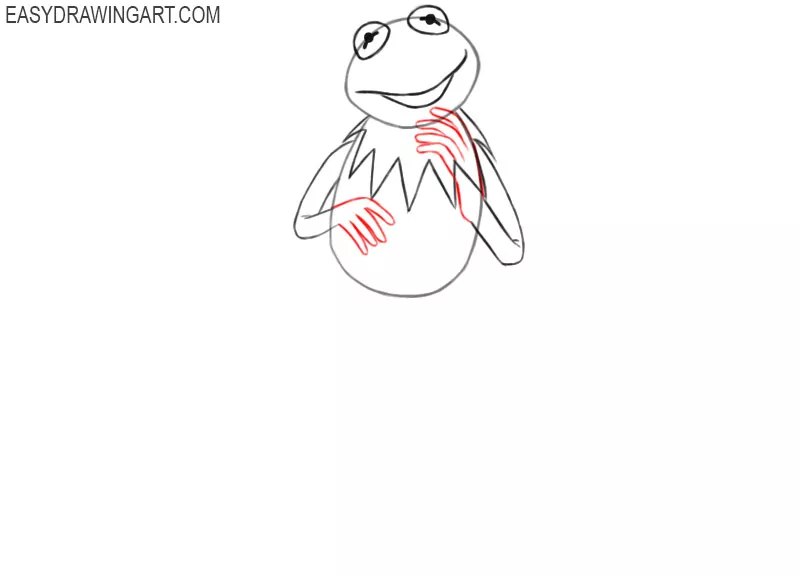 kermit the frog drawing step by step