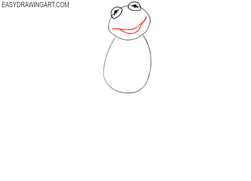 how to draw kermit the frog easy