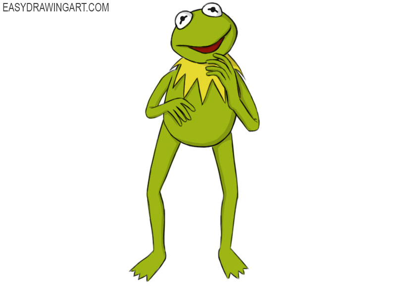 how to draw kermit the frog