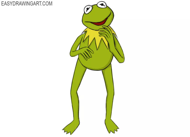 how to draw kermit the frog