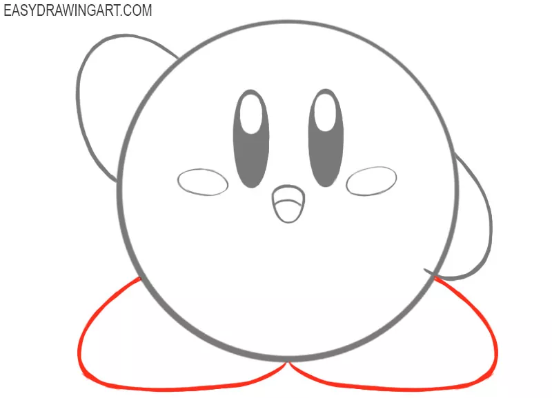how to draw kirby step by step 
