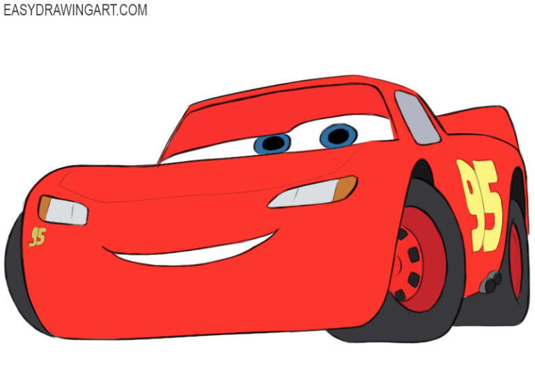 How to Draw Lightning McQueen Easy Drawing Art