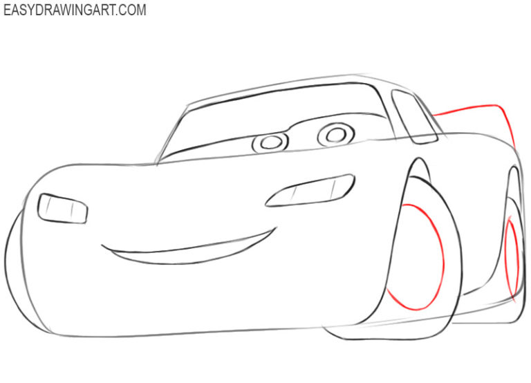 How to Draw Lightning McQueen - Easy Drawing Art