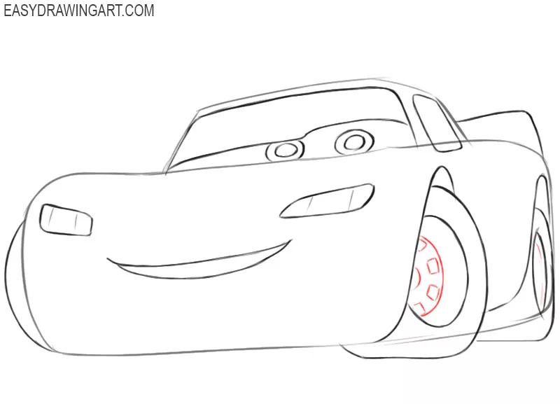how to draw lightning mcqueen cars 3