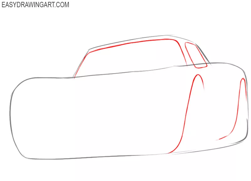 how to draw lightning mcqueen easy 