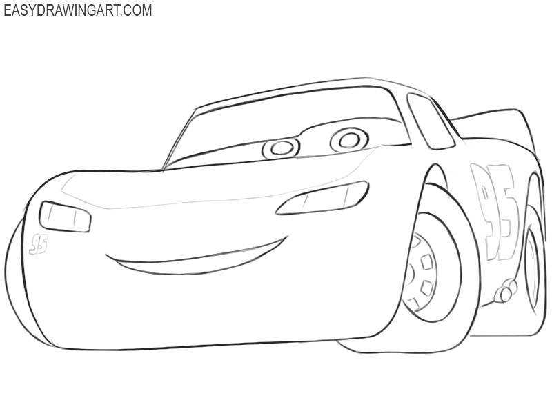 learn how to draw lightning mcqueen