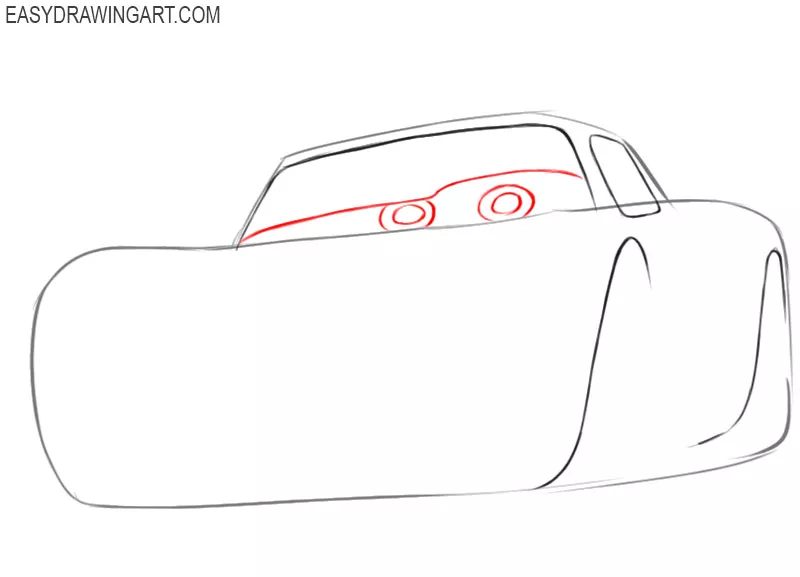 how to draw lightning mcqueen step by step 