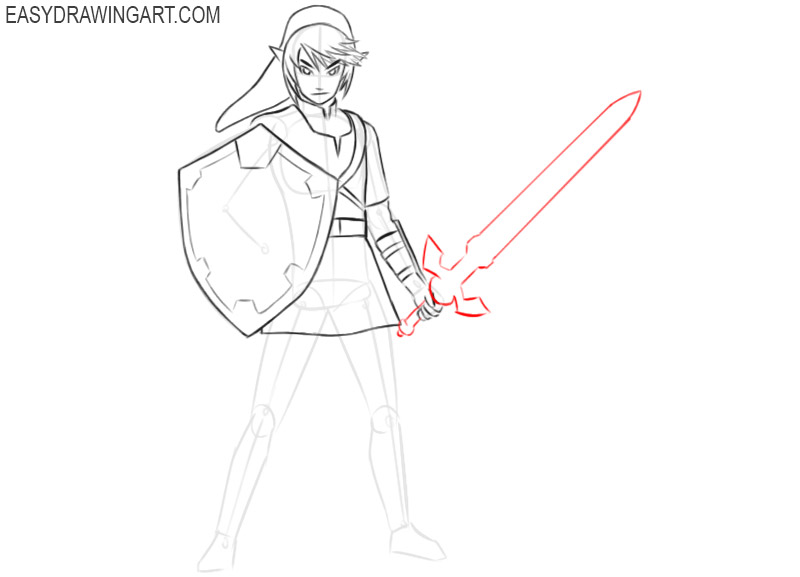 link cartoon drawing 