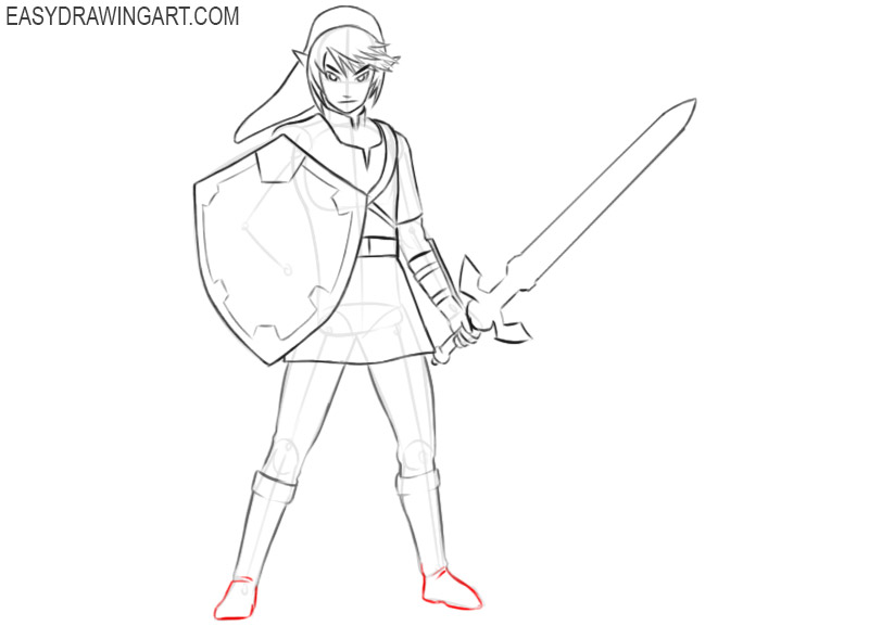 drawing link from zelda 