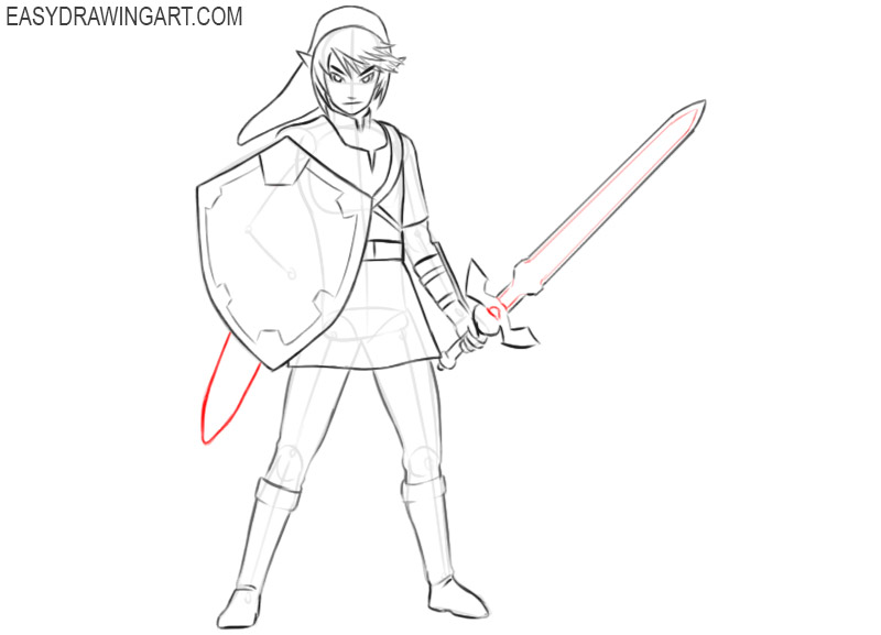 drawing link from the legend of zelda 