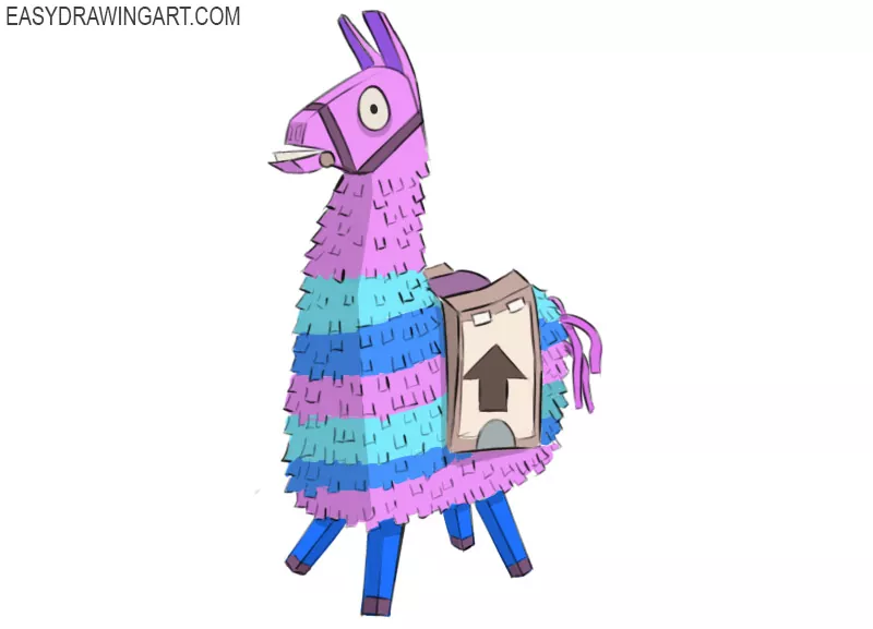 How to Draw Llama from Fortnite Easy Drawing Art