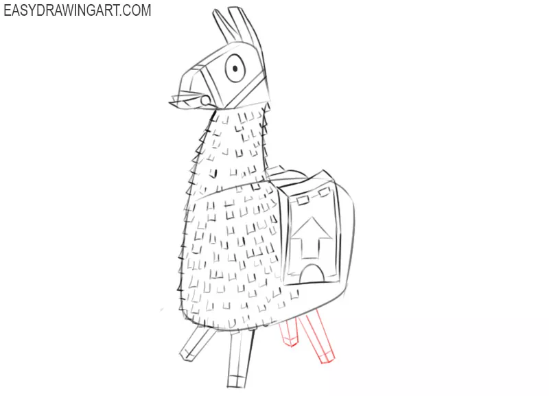 how to draw llama from fortnite 
