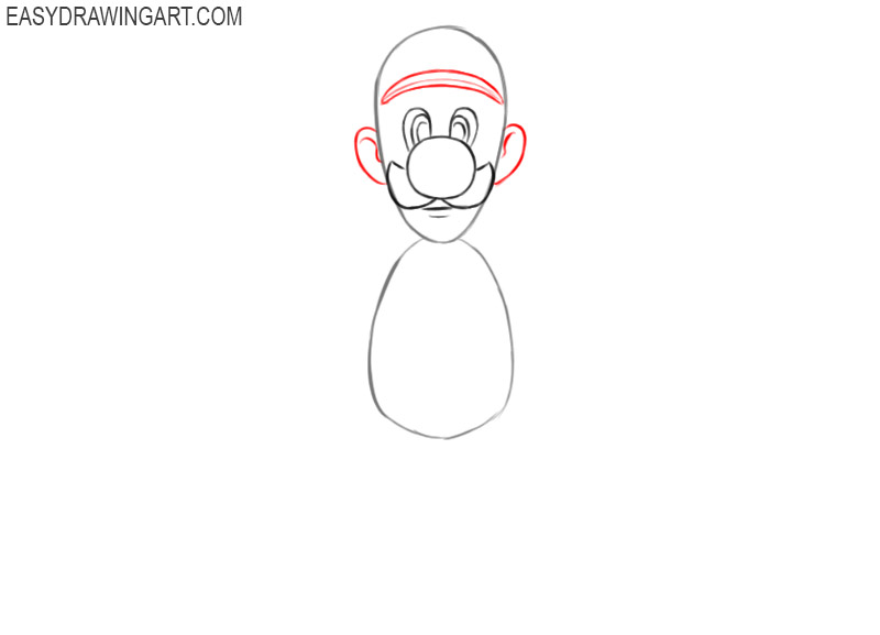 how to draw luigi easy