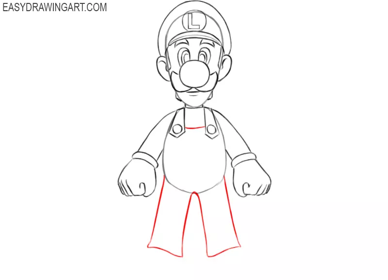 luigi drawing tutorial