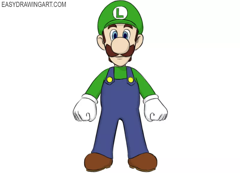 how to draw luigi