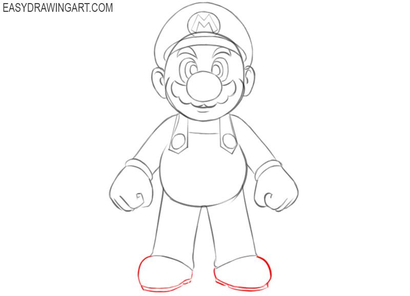 drawing cartoons mario
