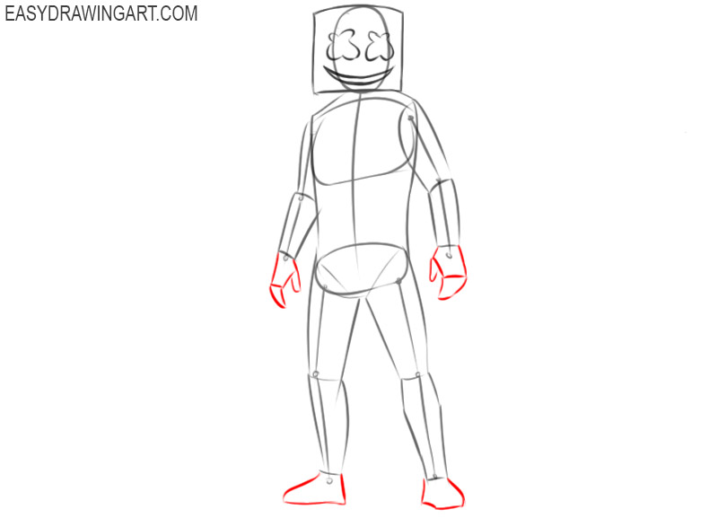 how to draw marshmello the dj 