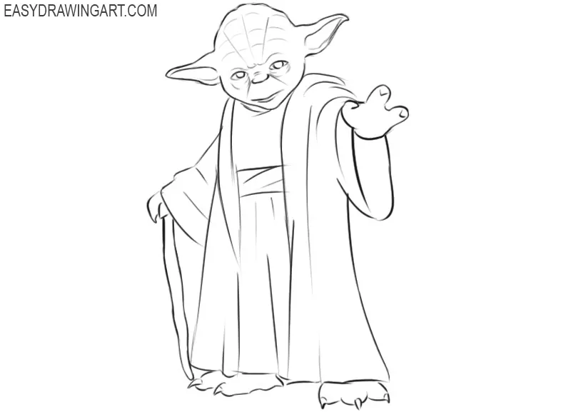 how to draw master yoda