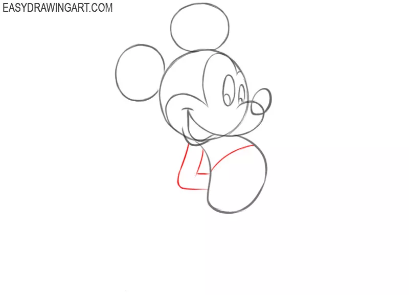 how to draw mickey mouse baby step by step