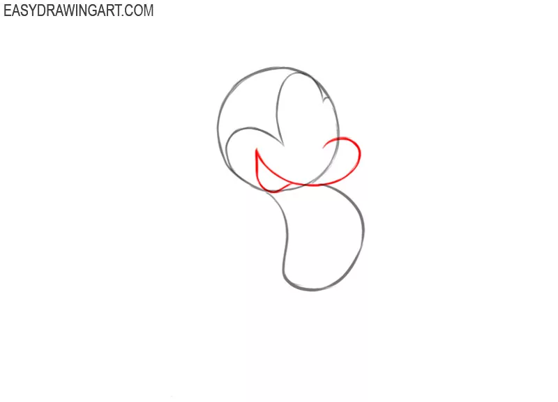 how to draw mickey mouse e