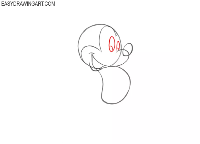 how to draw mickey mouse easy