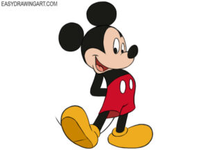 How to draw Mickey Mouse