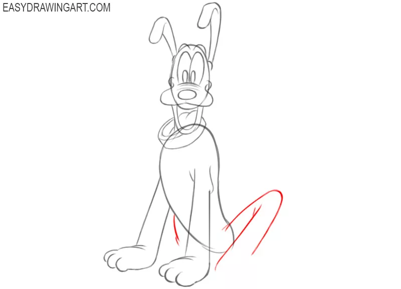 how to draw mickey mouse's dog pluto