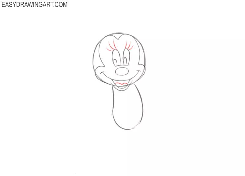 how to draw minnie mouse cute and easy