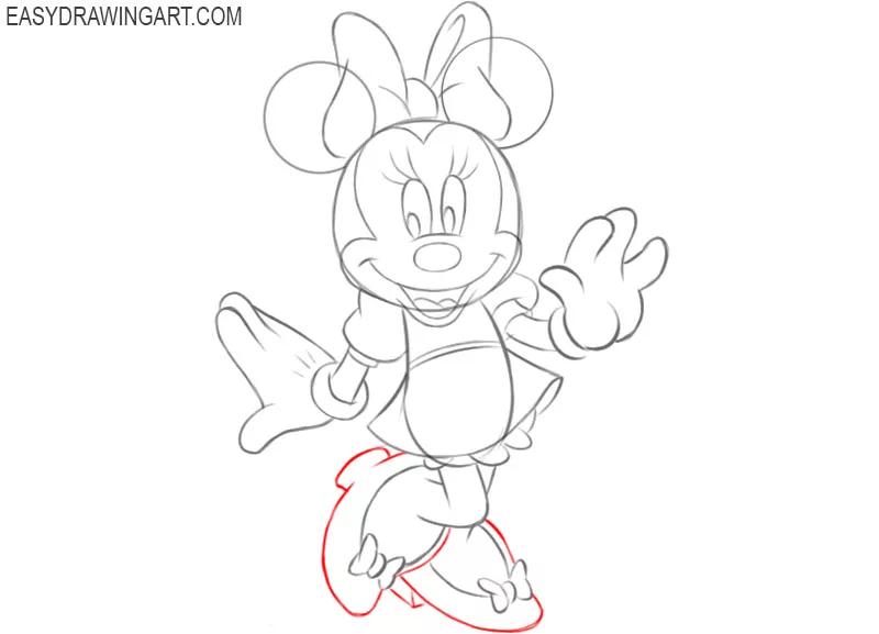 how to draw minnie mouse disney