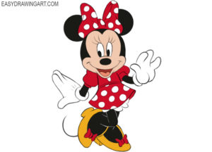 How to draw Minnie Mouse